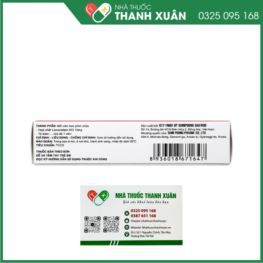 SP Lerdipin 10mg trị tăng huyết áp